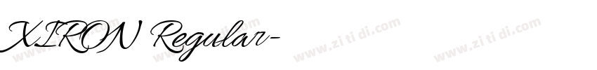 XIRON Regular字体转换